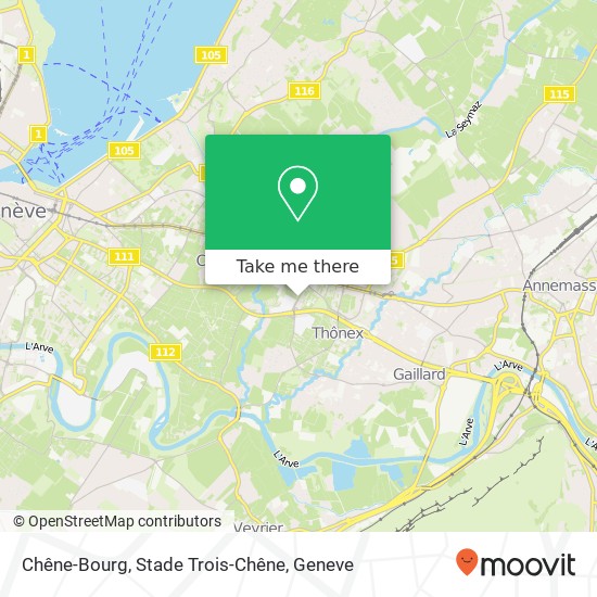 Chêne-Bourg, Stade Trois-Chêne map
