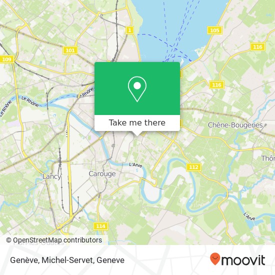 Genève, Michel-Servet Karte