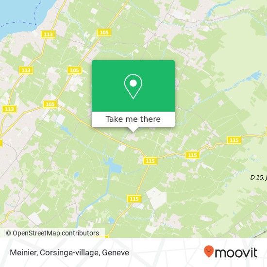 Meinier, Corsinge-village Karte