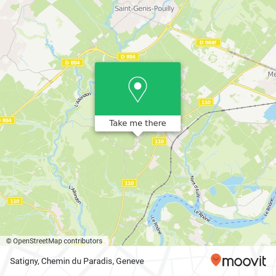 Satigny, Chemin du Paradis map