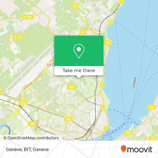 Genève, BIT Karte