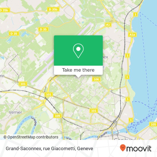 Grand-Saconnex, rue Giacometti map