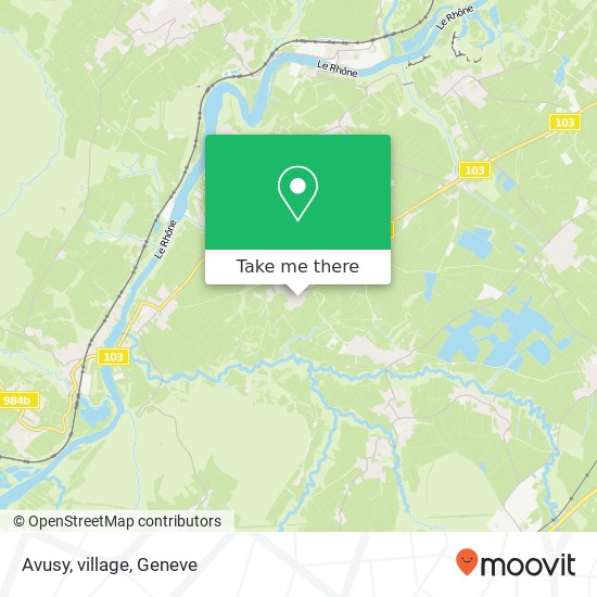 Avusy, village map