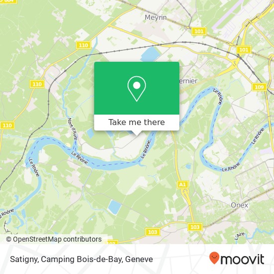 Satigny, Camping Bois-de-Bay map
