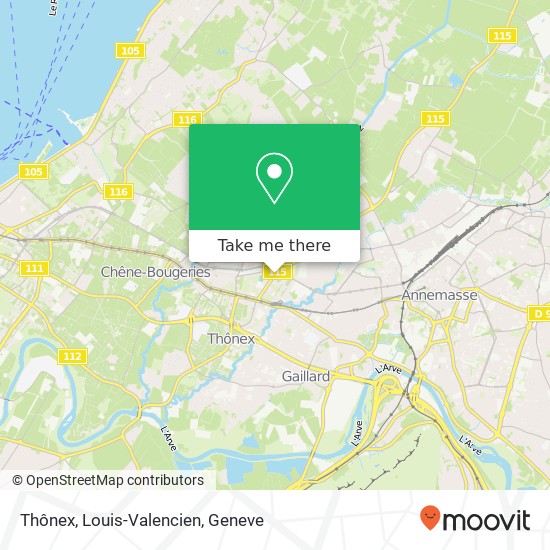 Thônex, Louis-Valencien map
