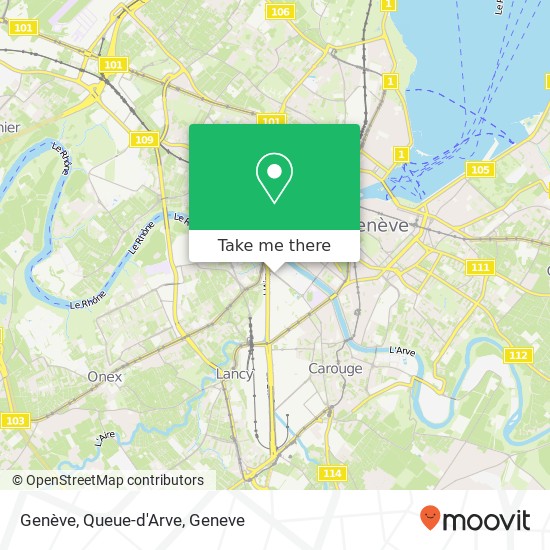 Genève, Queue-d'Arve map