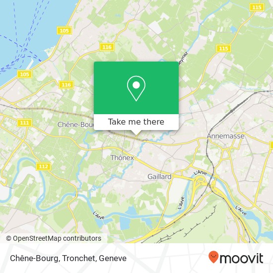 Chêne-Bourg, Tronchet Karte