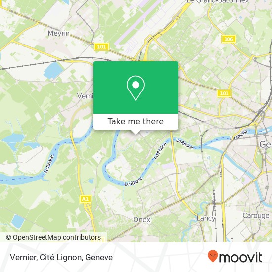 Vernier, Cité Lignon Karte