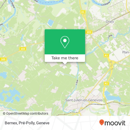Bernex, Pré-Polly map
