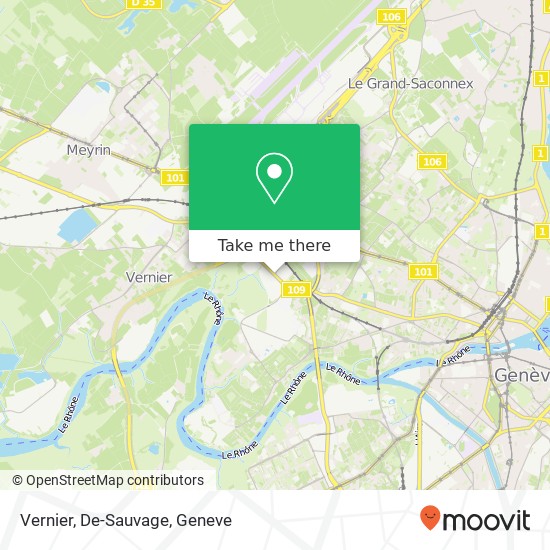 Vernier, De-Sauvage Karte
