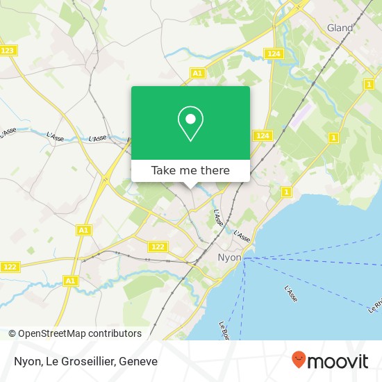 Nyon, Le Groseillier map