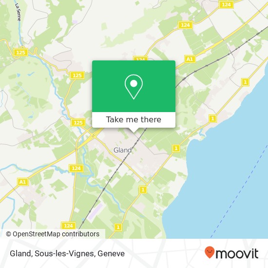 Gland, Sous-les-Vignes Karte