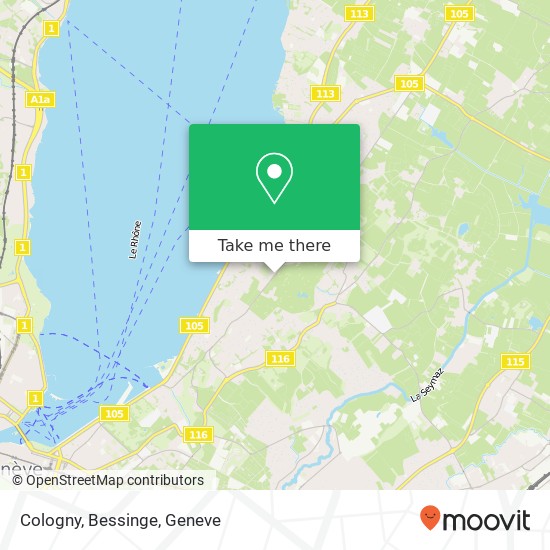 Cologny, Bessinge map