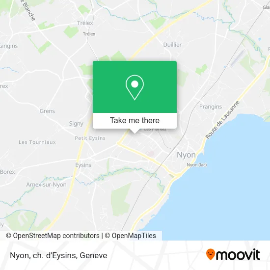 Nyon, ch. d'Eysins map