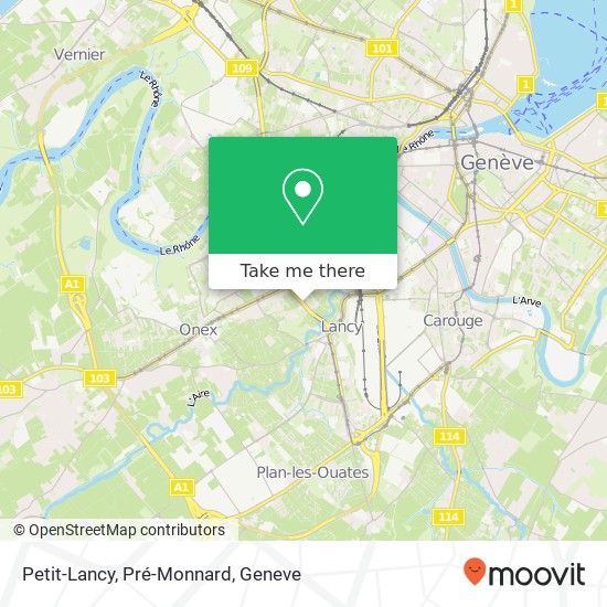 Petit-Lancy, Pré-Monnard map