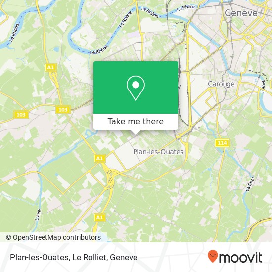 Plan-les-Ouates, Le Rolliet map