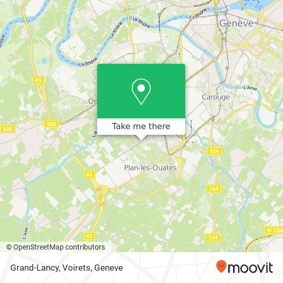 Grand-Lancy, Voirets map
