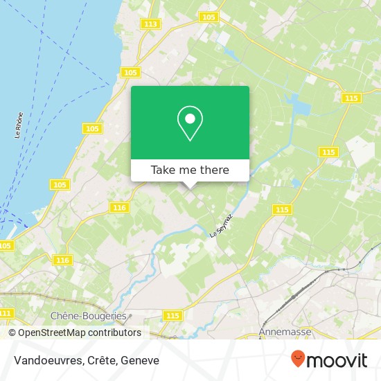 Vandoeuvres, Crête map