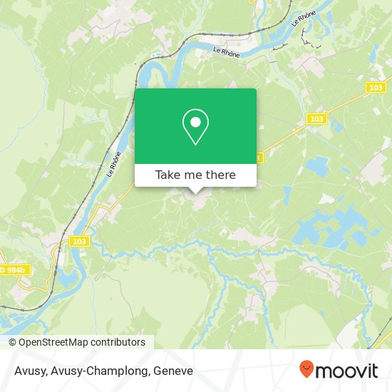 Avusy, Avusy-Champlong Karte