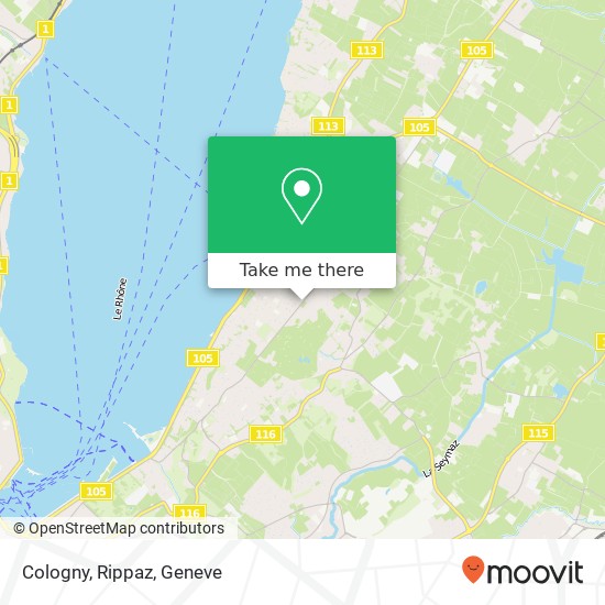 Cologny, Rippaz Karte
