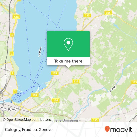 Cologny, Fraidieu Karte