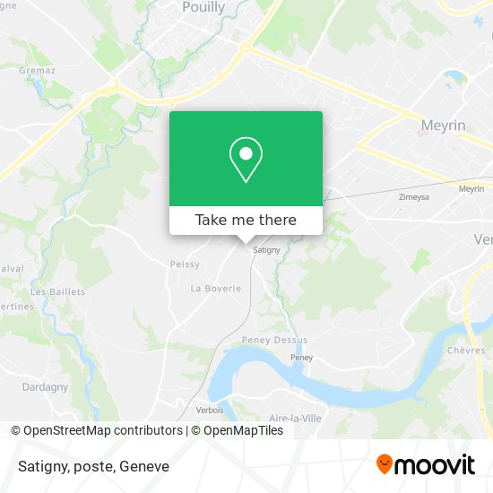 Satigny, poste map