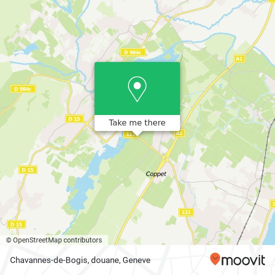 Chavannes-de-Bogis, douane map
