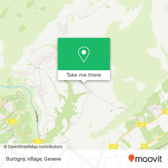 Burtigny, village Karte