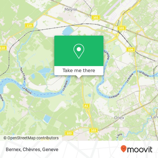 Bernex, Chèvres map