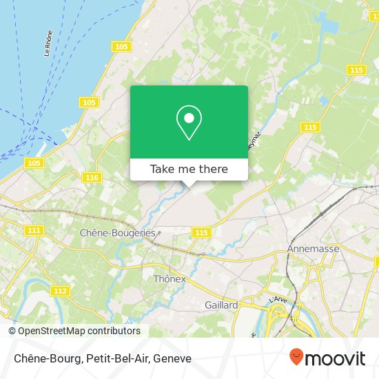 Chêne-Bourg, Petit-Bel-Air Karte