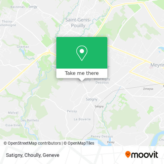 Satigny, Choully map
