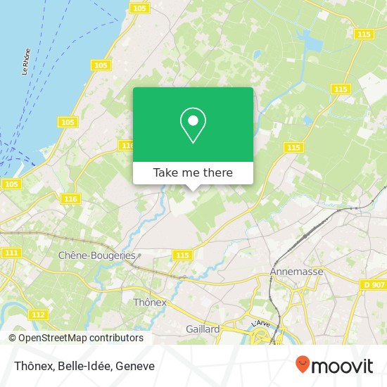 Thônex, Belle-Idée Karte