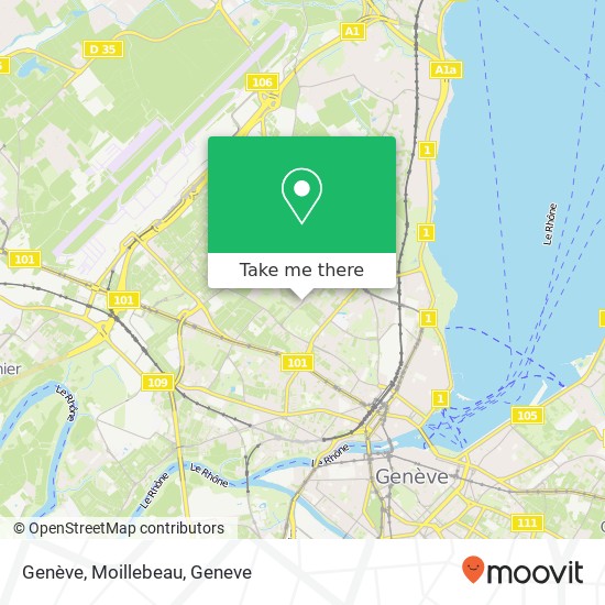 Genève, Moillebeau map