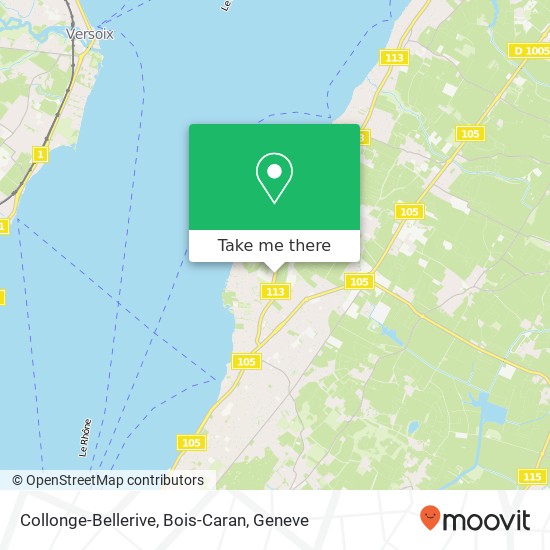 Collonge-Bellerive, Bois-Caran map