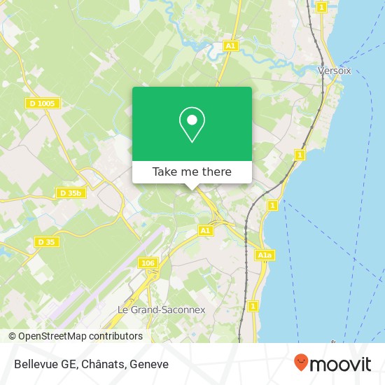 Bellevue GE, Chânats map