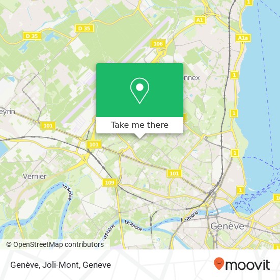 Genève, Joli-Mont Karte