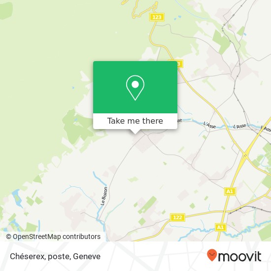 Chéserex, poste map