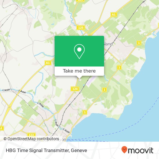 HBG Time Signal Transmitter Karte