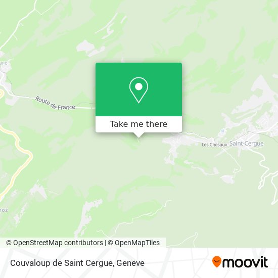 Couvaloup de Saint Cergue map