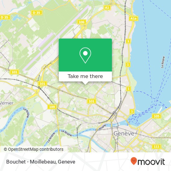 Bouchet - Moillebeau map