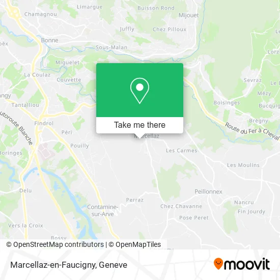 Marcellaz-en-Faucigny map