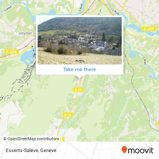 Esserts-Salève map