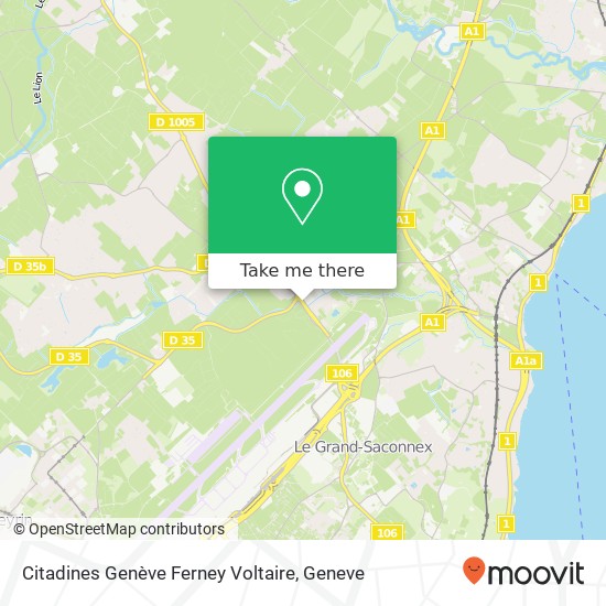 Citadines Genève Ferney Voltaire map