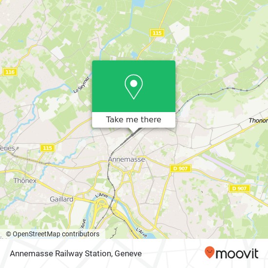 Annemasse Railway Station Karte