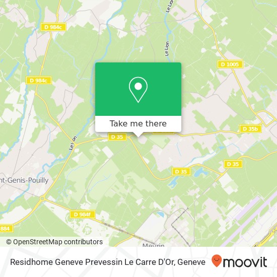 Residhome Geneve Prevessin Le Carre D'Or map
