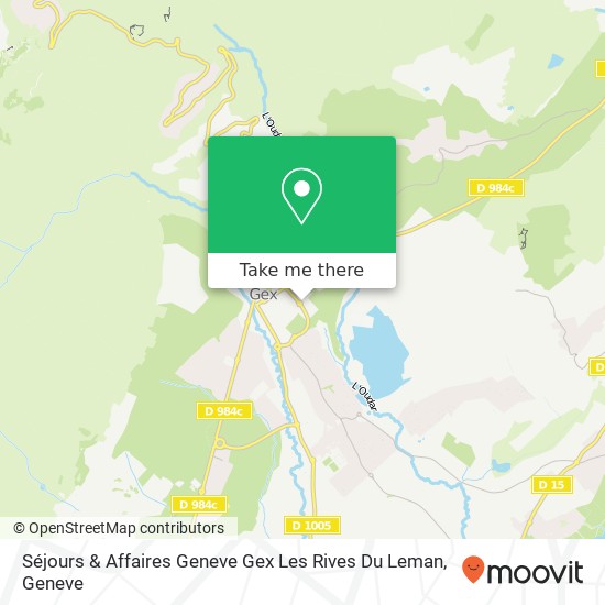 Séjours & Affaires Geneve Gex Les Rives Du Leman map