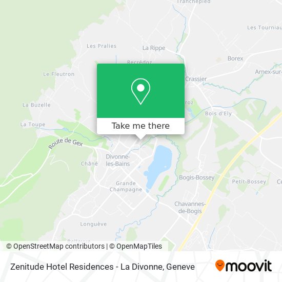 Zenitude Hotel Residences - La Divonne Karte