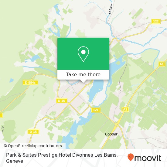 Park & Suites Prestige Hotel Divonnes Les Bains map