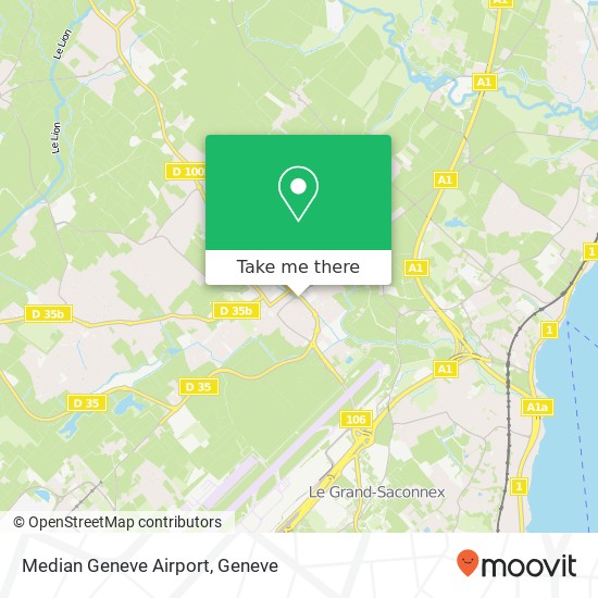 Median Geneve Airport map