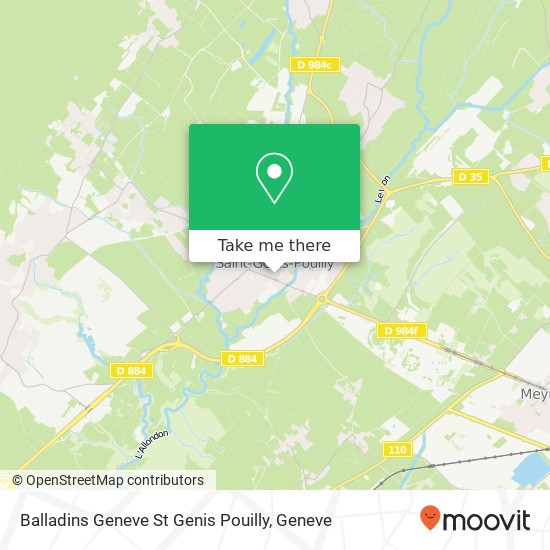 Balladins Geneve St Genis Pouilly map